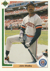 1991 Upper Deck #201 John Shelby VG Detroit Tigers 