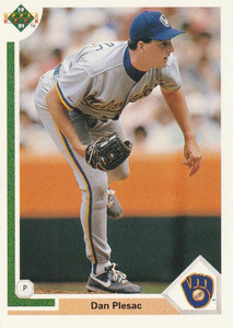 1991 Upper Deck #322 Dan Plesac VG Milwaukee Brewers 