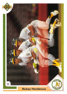 1991 Upper Deck #444 Rickey Henderson VG Oakland Athletics 