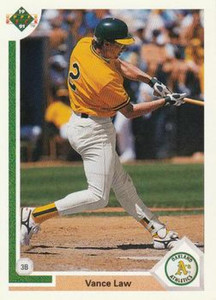 1991 Upper Deck #760 Vance Law VG Oakland Athletics 