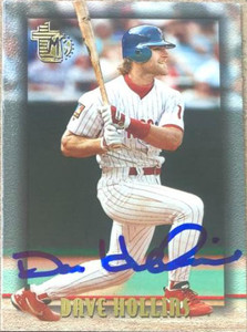 Dave Hollins Autographed 1995 Topps Embossed #47