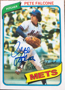 Pete Falcone Autographed 1980 Topps #401 New York Mets Card 