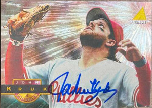 John Kruk Autographed 1994 Pinnacle Museum Collection #63 Philadelphia Phillies Card