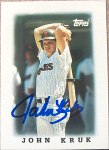 John Kruk Autographed 1988 Topps Major League Leaders Minis #75