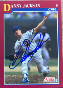 Danny Jackson Autographed 1991 Score Rookie & Traded #17T Chicago Cubs Card