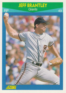 1990 Score Rising Stars #22 Jeff Brantley VG San Francisco Giants 