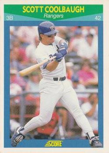 1990 Score Rising Stars #79 Scott Coolbaugh VG Texas Rangers 