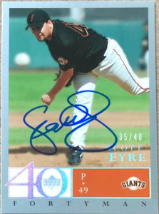 Scott Eyre Autographed 2003 Upper Deck 40 Man Rainbow #573