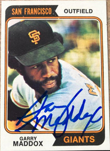 Garry Maddox Autographed 1974 Topps #178 