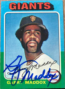 Garry Maddox Autographed 1975 Topps #240 San Francisco Giants Card