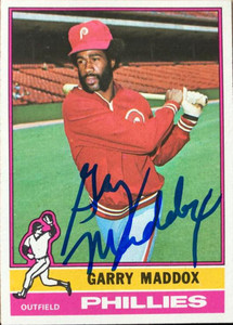 Garry Maddox Autographed 1976 Topps #38