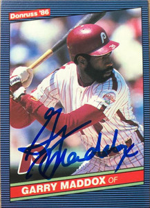 Garry Maddox Autographed 1986 Donruss #407