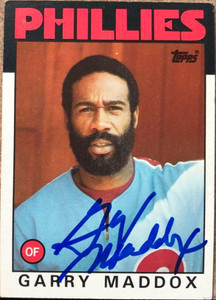 Garry Maddox Autographed 1986 Topps #585