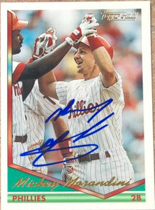 Mickey Morandini Autographed 1994 Topps Gold #692