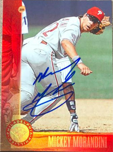 Mickey Morandini Autographed 1996 Leaf Bronze Press Proofs #42