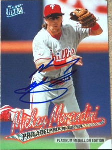 Mickey Morandini Autographed 1997 Fleer Ultra Platinum Medallion Edition #P253