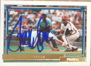 SOLD 120031 Ricky Jordan Autographed 1992 Topps Gold Winner #103