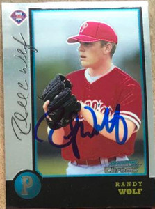 Randy Wolf Autographed 1998 Bowman Chrome #308