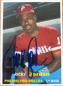 Ricky Jordan Autographed 1990 SCD Baseball Card Price Guide Monthly #34