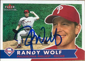Randy Wolf Autographed 2001 Fleer Tradition #258