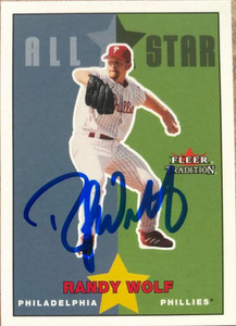 Randy Wolf Autographed 2003 Fleer Tradition Update #U256