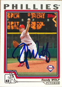 Randy Wolf Autographed 2004 Topps #222 Philadelphia Phillies Card
