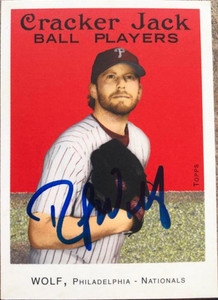 Randy Wolf Autographed 2004 Topps Cracker Jack #117 Philadelphia Phillies Card