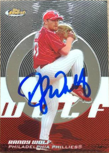 Randy Wolf Autographed 2005 Topps Finest #114
