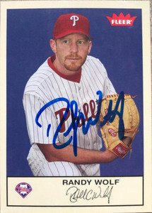 Randy Wolf Autographed 2005 Fleer Tradition #151