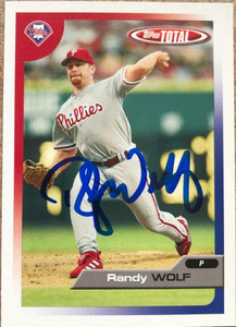 Randy Wolf Autographed 2005 Topps Total #423