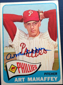 Art Mahaffey Autographed 1965 Topps #446
