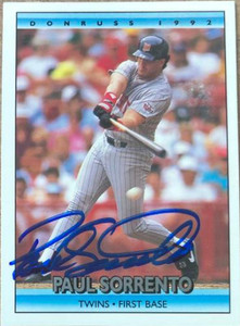 Paul Sorrento Autographed 1992 Donruss #752