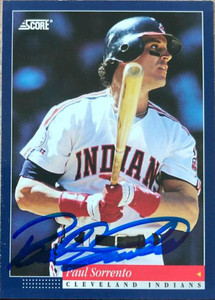 Paul Sorrento Autographed 1994 Score #473