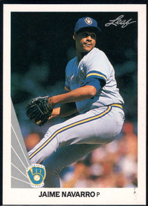 1990 Leaf #85 Jaime Navarro VG Milwaukee Brewers 