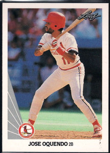 1990 Leaf #129 Jose Oquendo UER VG St. Louis Cardinals 
