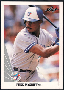 1990 Leaf #132 Fred McGriff VG Toronto Blue Jays 