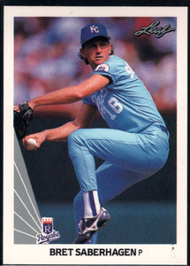 1990 Leaf #72 Bret Saberhagen VG Kansas City Royals 