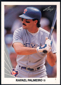1990 Leaf #100 Rafael Palmeiro VG Texas Rangers 