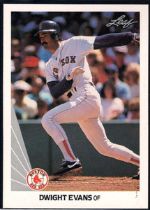 1990 Leaf #235 Dwight Evans VG Boston Red Sox 