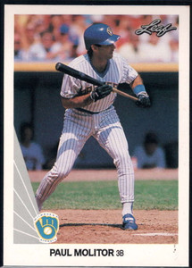 1990 Leaf #242 Paul Molitor VG Milwaukee Brewers 