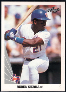 1990 Leaf #257 Ruben Sierra VG Texas Rangers 