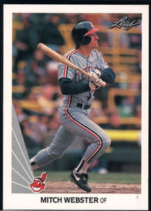 1990 Leaf #312 Mitch Webster VG Cleveland Indians 