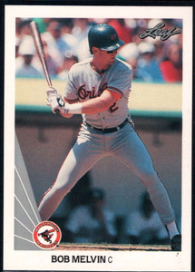 1990 Leaf #382 Bob Melvin VG Baltimore Orioles 