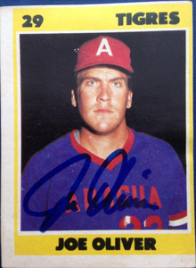 Joe Oliver Autographed 1987-88 Venezuelan Winter League Stickers #29