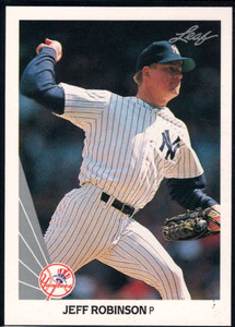 1990 Leaf #412 Jeff Robinson VG New York Yankees 