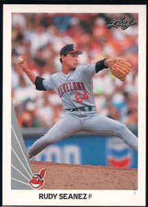 1990 Leaf #417 Rudy Seanez VG RC Rookie Cleveland Indians 