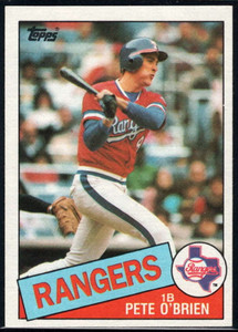 1985 Topps #196 Pete O'Brien VG Texas Rangers 