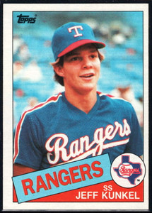1985 Topps #288 Jeff Kunkel VG RC Rookie Texas Rangers 