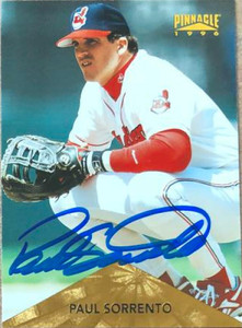 Paul Sorrento Autographed 1996 Pinnacle #68
