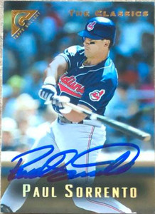 Paul Sorrento Autographed 1996 Topps Gallery #37
